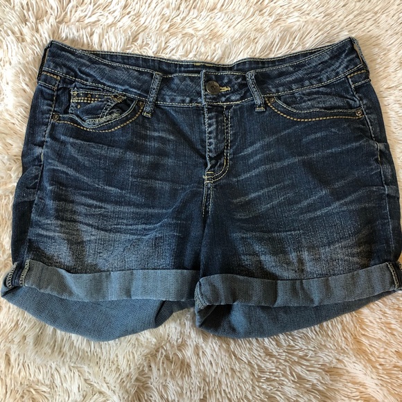 a.n.a Pants - ANA Sz 14 shorts denim dark wash cuffed